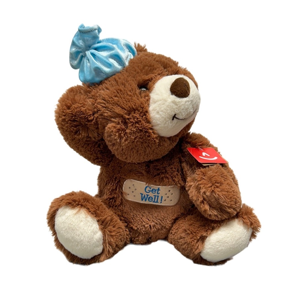 Aurora‎ GET WELL TEDDY BEAR Gift Stuffed Animal 11" Plush